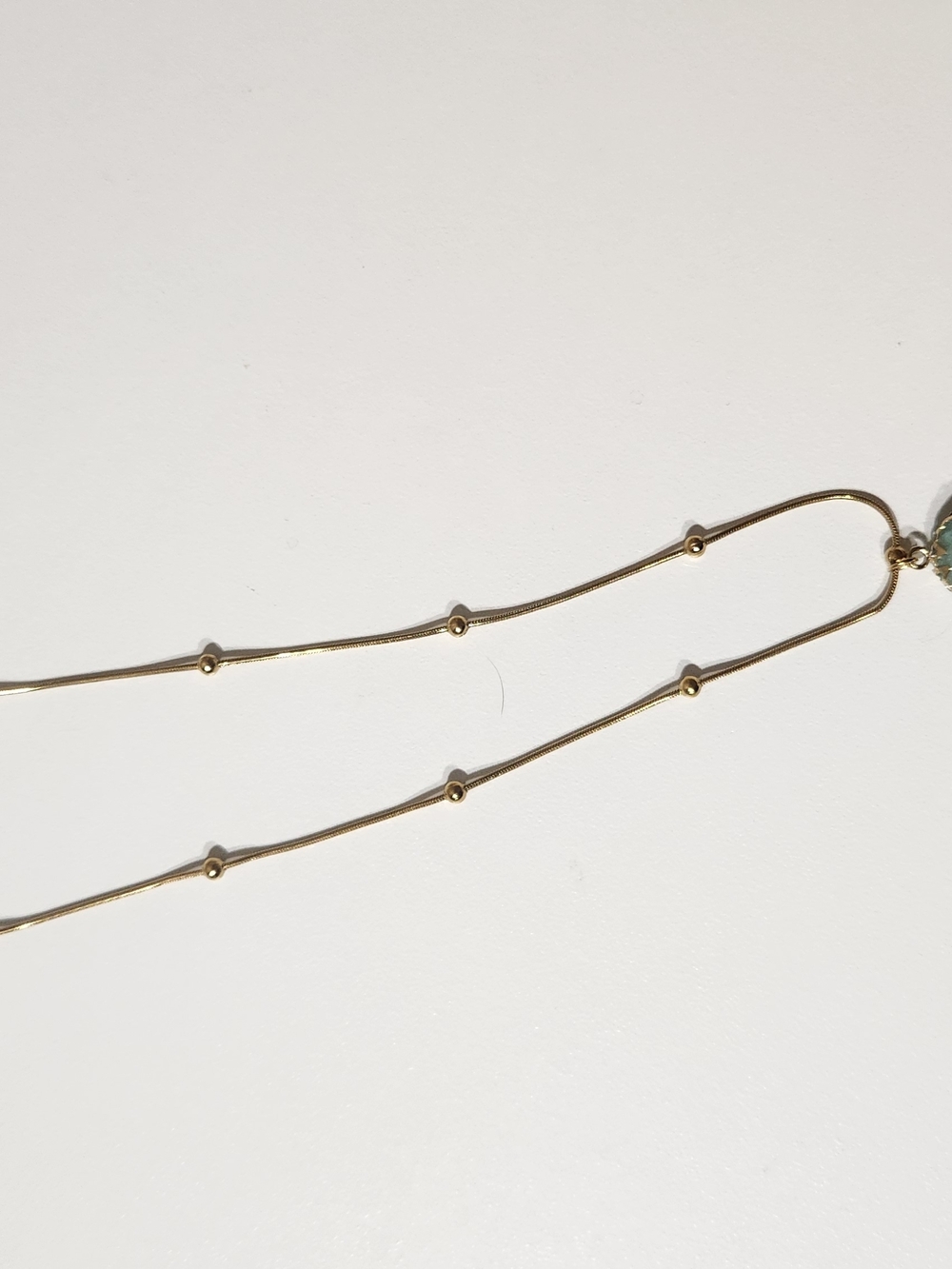 Gold Beaded Station Necklace - Women Jewelry